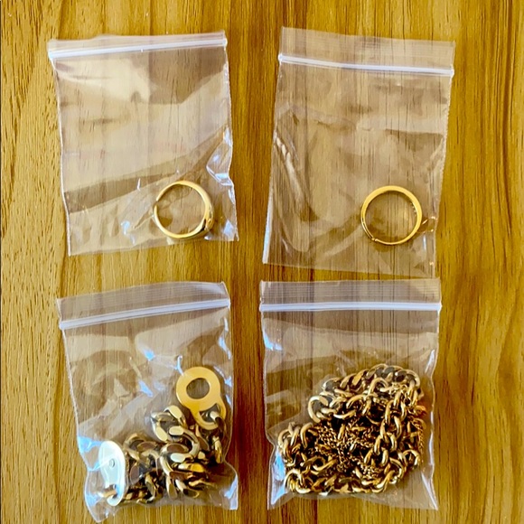 4 for $20: NWOT 80s chunky 4 pieces gold colored jewelry set - Picture 2 of 6